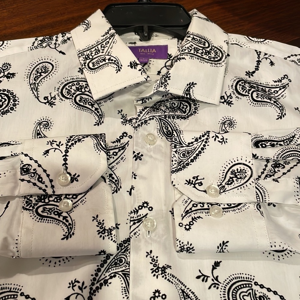 Tallia Velvet print Men’s shirt - Picture 4 of 4
